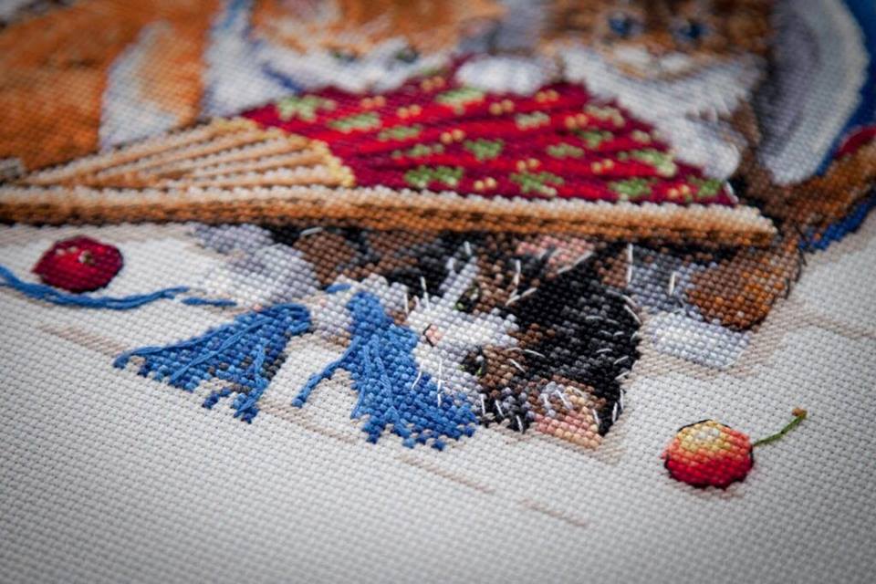 Merejka Kreuzstich-Set 'Fuchs' – 20x20 Cm Mit DMC-Garn, Perfekt Für Anfänger Und Fortgeschrittene