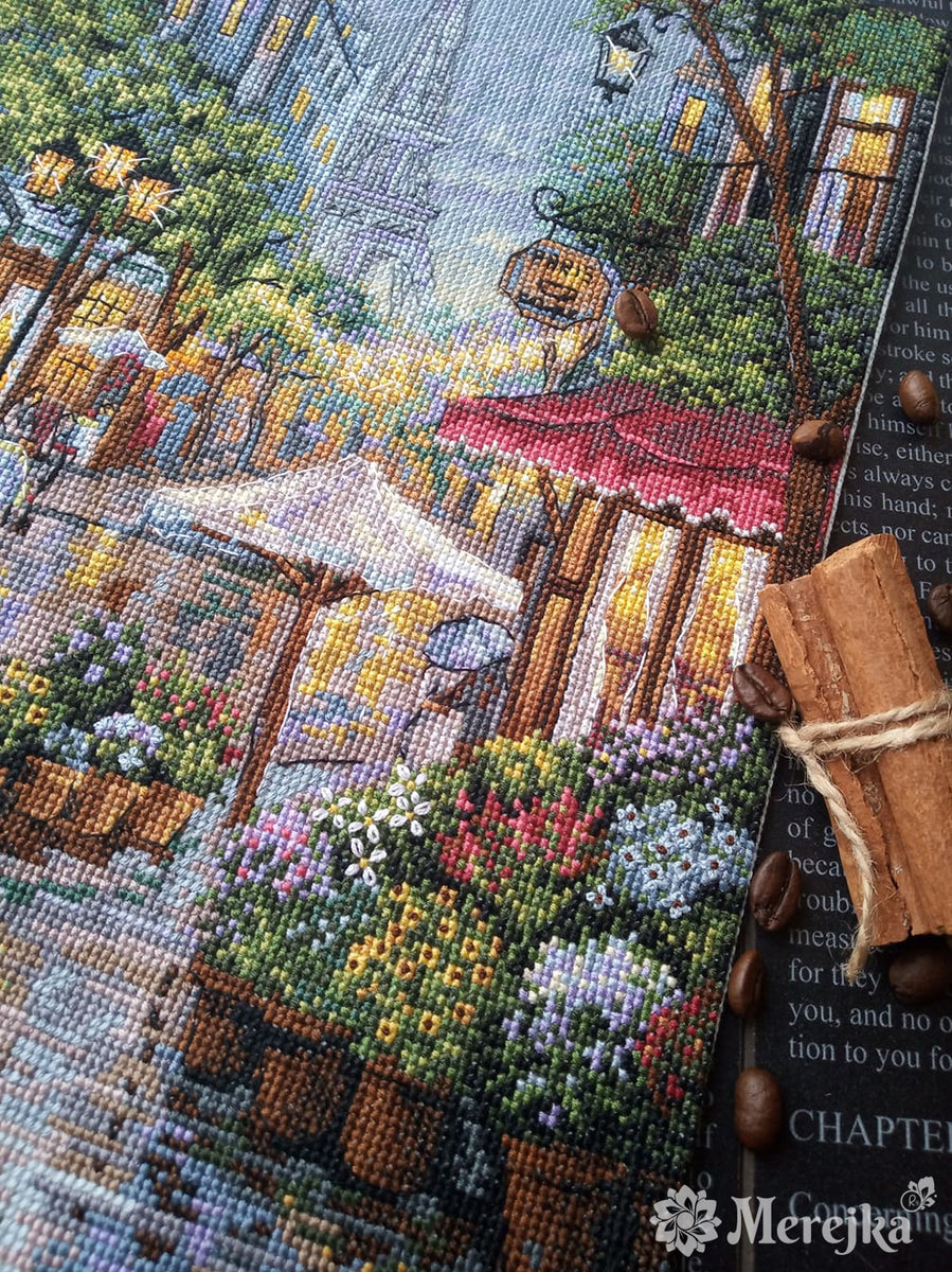 Cross stitch kit of rainy Paris – Merejka