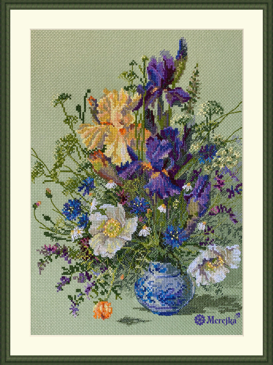 thumbnail image 2 of The Filed Bouquet Counted Cross Stitch Kit By Merejka K-95 2 of 14