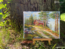 Load image into Gallery viewer, Red Cabin in the Woods
