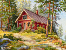 Load image into Gallery viewer, Red Cabin in the Woods
