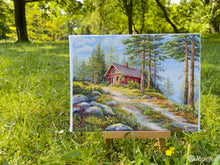 Load image into Gallery viewer, Red Cabin in the Woods
