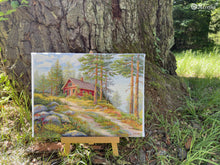 Load image into Gallery viewer, Red Cabin in the Woods
