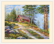 Load image into Gallery viewer, Red Cabin in the Woods
