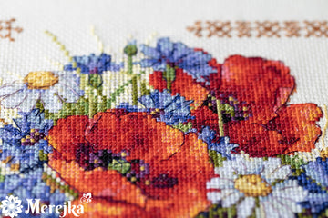 Merejka Hagebeeren Kreuzstich-Set – DIY-Stick-Set In Schönen Farben (19x36 Cm)